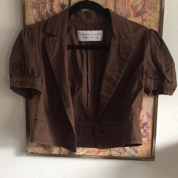 TRINA TURK DESIGNER BRAND SS CROP BLAZER 6 - Picture 11 of 14
